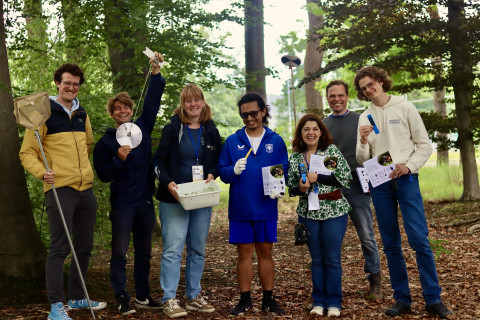 Rosan met de deelnemers van de workshop Meten is (de toekomst) weten! bij Twente University